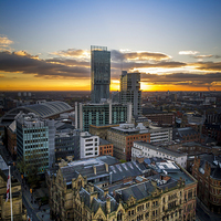 Buy canvas prints of Manchester Skyline by Steven Purcell