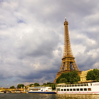 Buy canvas prints of  Eiffel From the Seine by Steven Purcell