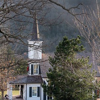 Buy canvas prints of The Church in the Woods by Pics by Jody Adams
