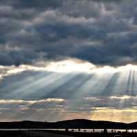 Buy canvas prints of Sun Rays over TableRock by Pics by Jody Adams
