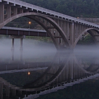 Buy canvas prints of  Bridge over Taneycomo by Pics by Jody Adams