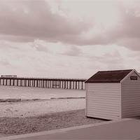 Buy canvas prints of A cloudy day by the beach by Gemma Shipley