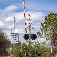 Buy canvas prints of Railroad sign by David Skone