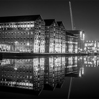 Buy canvas prints of Gloucester Docks Night by Phill Emery