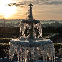 Buy canvas prints of Frozen Fountain by Ian Flear
