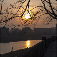 Buy canvas prints of Sun on the Vistula by Peter Lennon