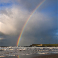 Buy canvas prints of  Runkerry Rainbow by Peter Lennon