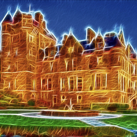 Buy canvas prints of  Abstract Belfast Castle by Peter Lennon