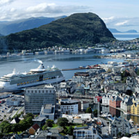 Buy canvas prints of Simply Alesund by Peter Lennon