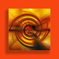 Buy canvas prints of Hammered Orange by Peter Lennon