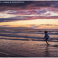 Buy canvas prints of The Girl In The Surf by Peter Lennon