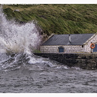 Buy canvas prints of Ballintoy Harbour Storm by Peter Lennon