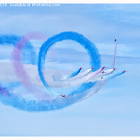Buy canvas prints of Red Arrows Swirls by Peter Lennon
