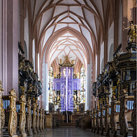 Buy canvas prints of  Basilica St Michael, Mondsee, Austria by Peter Lennon