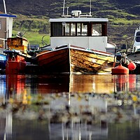 Buy canvas prints of Small Boat Marina, Shetland. by Anne Macdonald