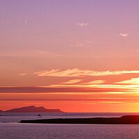 Buy canvas prints of Island of Foula in the Sunset by Anne Macdonald