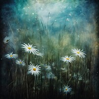 Buy canvas prints of Daisies In Long Grass by Anne Macdonald