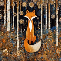 Buy canvas prints of Fox In The Forest by Anne Macdonald