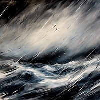 Buy canvas prints of Snowstorm At Sea by Anne Macdonald