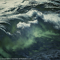 Buy canvas prints of Inner Glow Of Ocean Wave by Anne Macdonald
