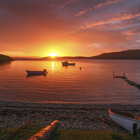 Buy canvas prints of  Sunset At Trondra, Shetland. by Anne Macdonald