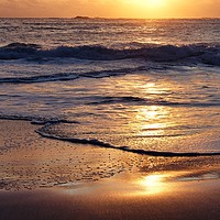 Buy canvas prints of Meal Beach Sunset #4 by Anne Macdonald