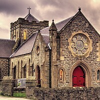 Buy canvas prints of Lerwick Library, Shetland (Formerly St. Ringan's C by Anne Macdonald