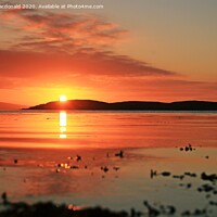 Buy canvas prints of Sunset At Trondra, Shetland by Anne Macdonald