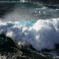 Buy canvas prints of Wave Power Near Hamnavoe Lighthouse, Shetland. by Anne Macdonald
