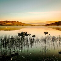 Buy canvas prints of Sunrise At Tingwall Loch, Shetland. by Anne Macdonald