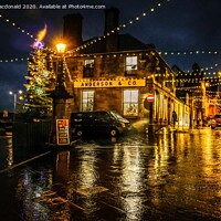 Buy canvas prints of Commercial Street, Lerwick, Shetland At Christmas by Anne Macdonald