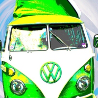 Buy canvas prints of VW campervan by Georgie Lilly