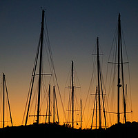 Buy canvas prints of Sunset Sails by Georgie Lilly