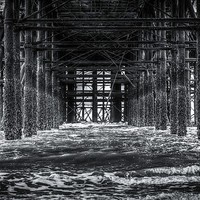 Buy canvas prints of  Underneath the Pier by Jon Lingwood