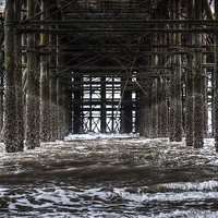 Buy canvas prints of Underneath the Pier by Jon Lingwood