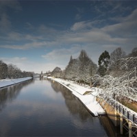 Buy canvas prints of Winter Banks of River Ouse by Terry Carter