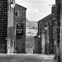 Buy canvas prints of  Heptonstall cobbles by Terry Carter