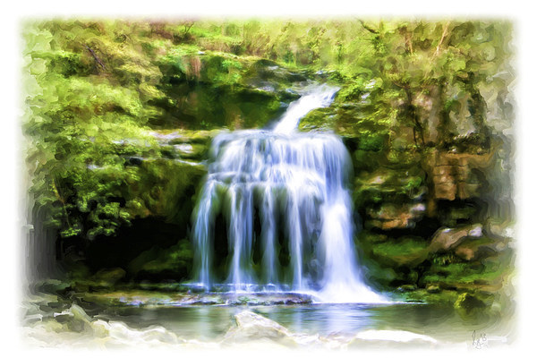 West Burton Waterfall Picture Board by Ray Nelson
