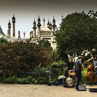 Buy canvas prints of Brighton Buskers No.1 Textured  by Ray Nelson