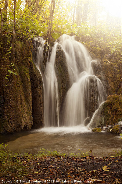 mystical waterfall Picture Board by Silvio Schoisswohl