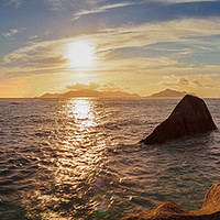 Buy canvas prints of Seychelles Panorama by Silvio Schoisswohl