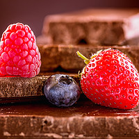 Buy canvas prints of Berries on chocolate (reload) by Silvio Schoisswohl