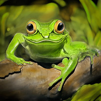Buy canvas prints of Little frog by Silvio Schoisswohl