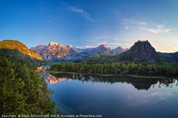 Summer evening at the Almsee Picture Board by Silvio Schoisswohl