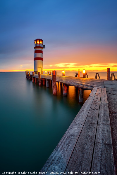 Lighthouse at Lake Neusiedl Picture Board by Silvio Schoisswohl