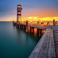 Buy canvas prints of Lighthouse at Lake Neusiedl by Silvio Schoisswohl