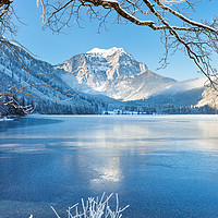 Buy canvas prints of langbathsee in winter mood by Silvio Schoisswohl