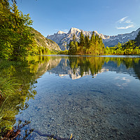 Buy canvas prints of Lovely Mountain Lake    by Silvio Schoisswohl