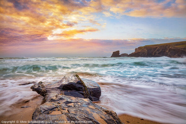 Porthcothan bay Picture Board by Silvio Schoisswohl