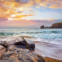 Buy canvas prints of Porthcothan bay by Silvio Schoisswohl